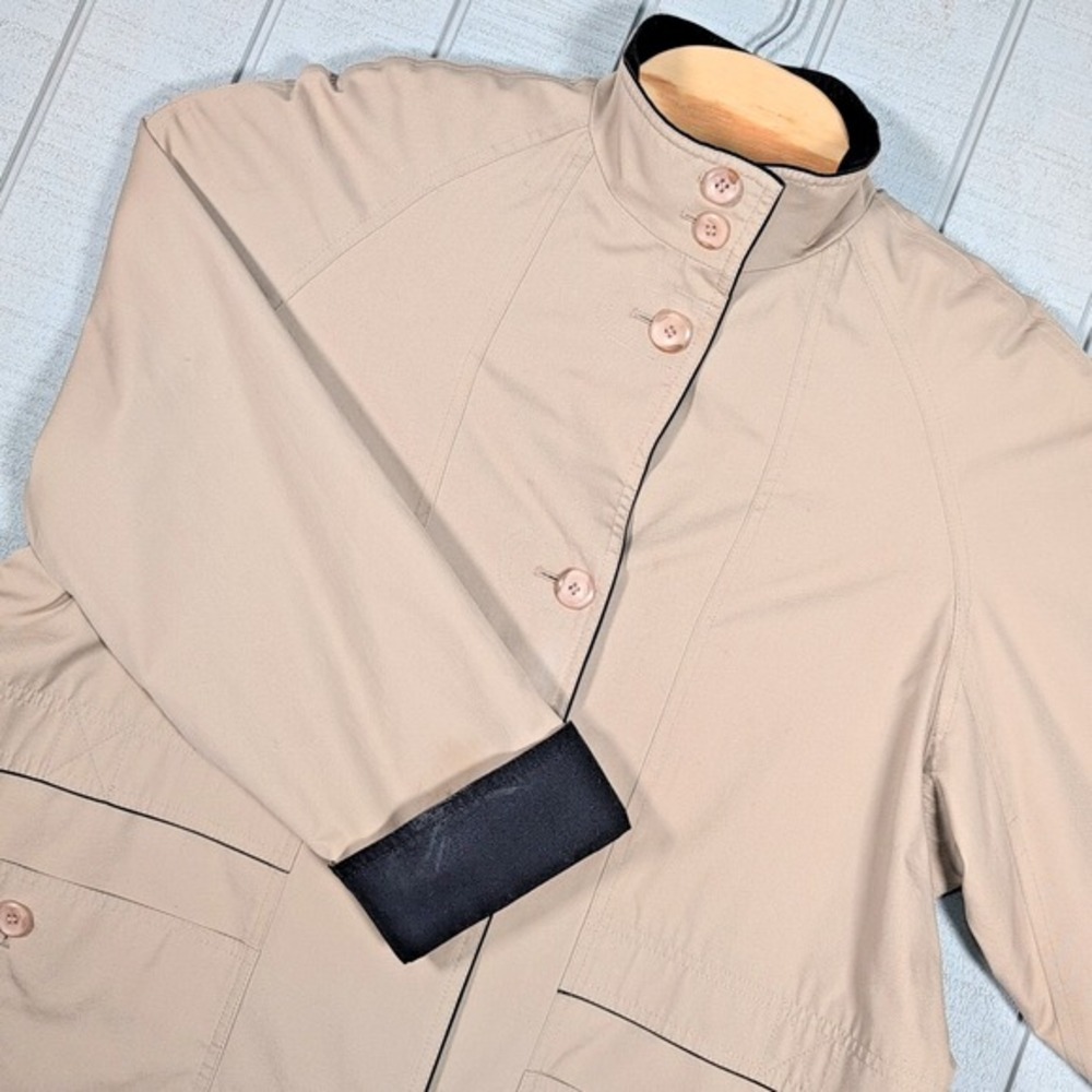 Amanda Smith Trench Coat Womens Size 10 All Weather Khaki Daily Dress Outdoors.